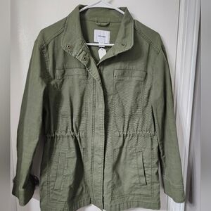 Old Navy Women's Olive Green Utility Jacket Extra Small